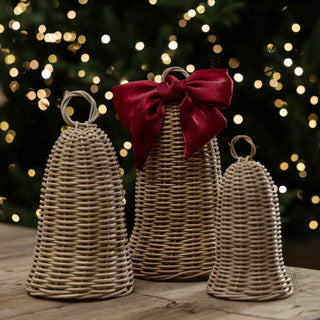 Holiday Rattan Bell Set