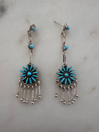 Blue Sunburst Dangles