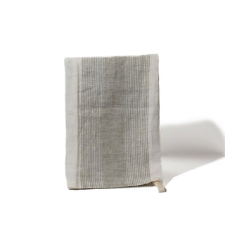 Porto Stripe Linen Tea Towel (earth)