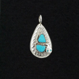 Joy Calavaza Turquoise and Sterling Silver Pendant