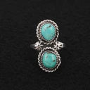 Darius Arviso Turquoise & Sterling Silver Ring Size 8.5