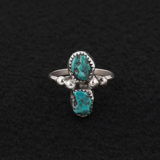Priscilla Reeder Turquoise Sterling Silver Ring Size 8.5