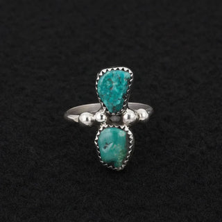 Priscilla Reeder Turquoise sterling Silver Ring Size 8.5