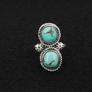 Darius Arviso Turquoise Silver Ring 8.5