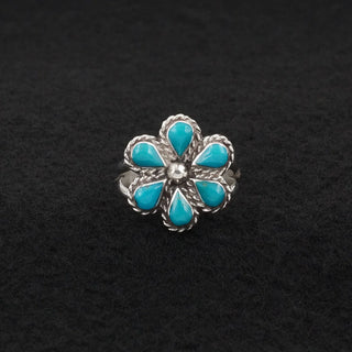 Gina Dosedo Turquoise & Sterling Silver Ring Size 8