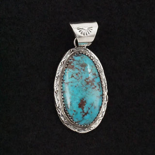 Ernest Hawthorne Turquoise Silver Pendant
