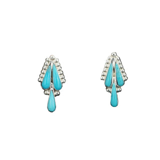 Vincent Hooee - Turquoise & Sterling Silver Earrings