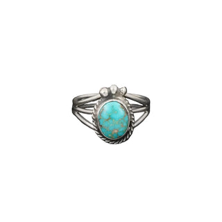 Rena Begay - Turquoise & Sterling Silver Ring - Size 6 4.0