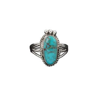 Rena Begay - Turquoise & Sterling Silver Ring - Size 8 2.0