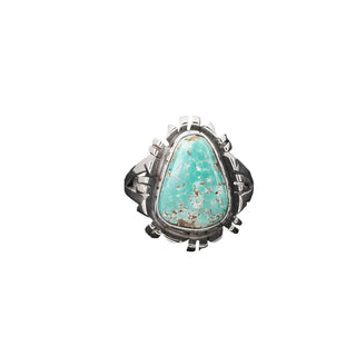 Randy Billy - Turquoise & Sterling Silver Ring - Size 7.5 3.0