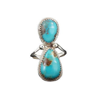 Ernest Hawthorne - Turquoise & Sterling Silver Ring - Size 8 2.0
