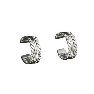 Elaine Tahe - Sterling Silver Hoop Earrings 4.0
