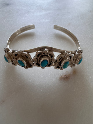 Turquoise Blossom Cuff