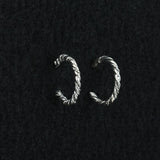 Elaine Tahe Sterling Silver Hoop Earrings