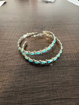 Bryce Sovit Turquoise Hoop Earrings