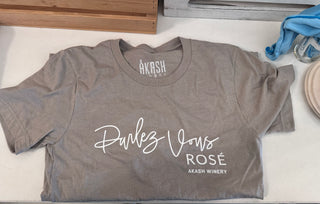 Akash Winery 'Parlez Vous Rosé' Tee (heather grey)