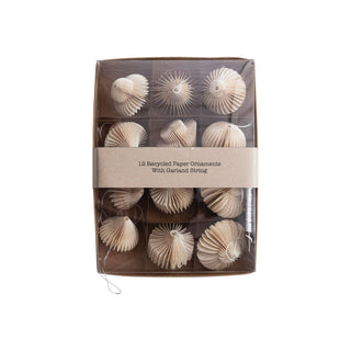 Box of 12 Paper Honeycomb Ornaments