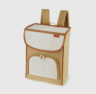 Insulated Wine Cooler Backpack w/ Corkscrew in Beige