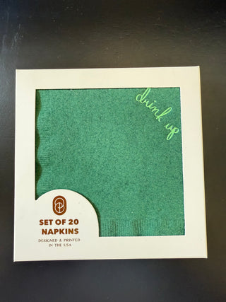 'drink up' Cocktail Napkins - Set of 20