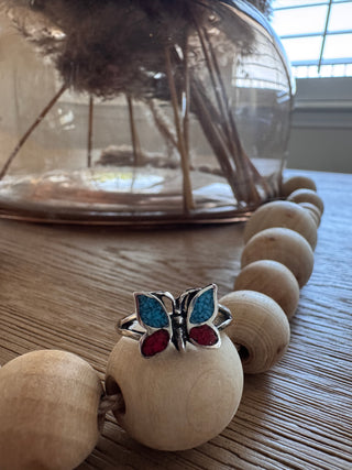 Butterfly Mosaic Ring - Size 9