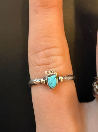 Turquoise Hamsa Ring