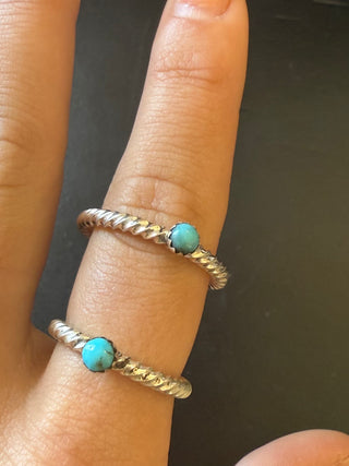 Twisted Wire Turquoise Ring