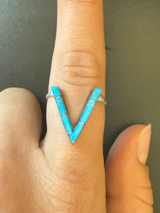 Sterling Silver V-Shaped Ring