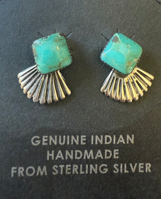 Peacock Turquoise Earrings