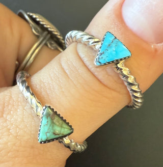 Small Triangle Turquoise Ring