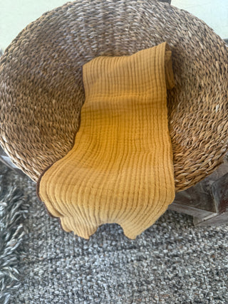 Woven Cotton Tea Towel (cream, rust)