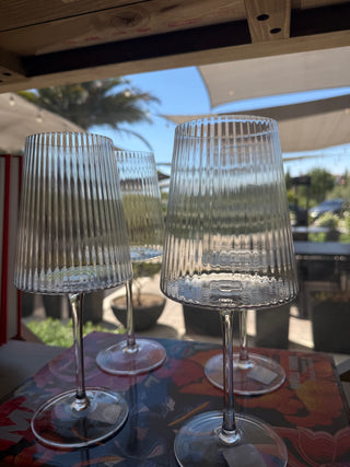 Fluted Wine Glass