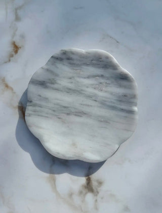 Belle Marble Tray, White