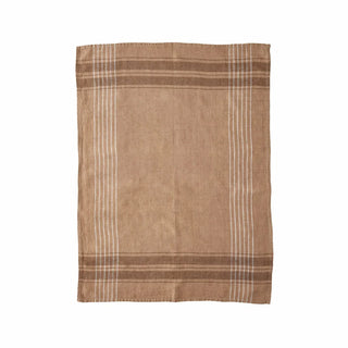 Picnic Stripe Linen Tea Towel (earth)