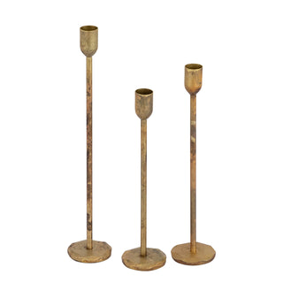 Candle Holder 10.25" x 2.25" Old Brass (medium)