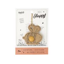 Wildflower Bee Happy Greeting Card
