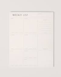 Weekly List Pad