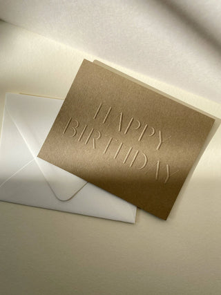 'Happy Birthday' Card (brown)