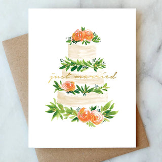 'Just Married' Cake Card
