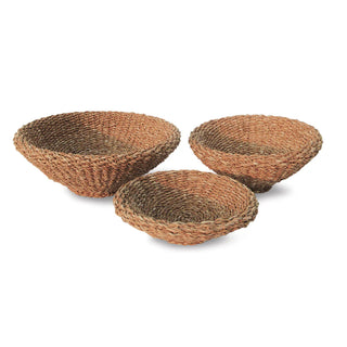 Round Seagrass Tapered Baskets (small)