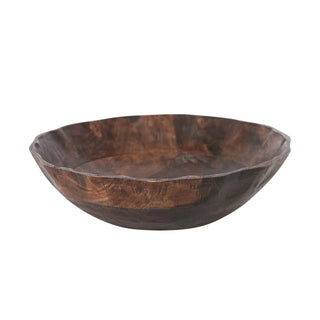 Scalloped Wood Bowl