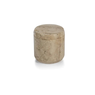 Travertine Marble Canister w/Lid